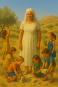 Bei der Essenz dieser Frau springt mir sofort Frau Holle in den Kopf, mit dem Hinweis verbunden, nicht zu sehr an das Märchen zu denken. Sie ist in ihrer Energie mütterlich, nährend, klar. Sie ist die geborene Erzieherin und hat die Gabe, Potentiale in Menschen zu erkennen und zu motivieren, diese in die Sichtbarkeit zu bringen.