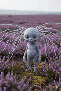 Frau, Anfang 60--- Ich sehe ein kleines, fast ganz graues, leicht durchsichtiges, zartes Wesen. Es trägt keine Kleidung und besonders auffällig finde ich die Schnüre, die aus seinem Kopf wachsen – dass sind Antennen, kommt als Info mit. Die Essenz ist irdisch und ich mag sagen, es ist ein Elementarwesen – auch wenn ich das Element noch nicht greifen kann. Im Verlauf des Readings wird klar, dass es Stickstoff ist. Die Trägerin dieser Essenz hat die Gabe, allein durch ihre Anwesenheit zu wirken, ihre Energie heilt und befreit Plätze zum Beispiel nach Naturkatastrophen. Auch Menschen profitieren von dieser Energie, aber die stärkere Aufgabe liegt in der Arbeit (= Anwesenheit) mit Plätzen und der Natur.